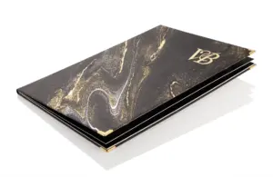 Speisekarte aus Buchleinen im Vollflächen-Druck