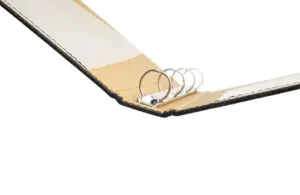 Zimmermappen-Modell Royal innen mit Ringmechanik in Silber