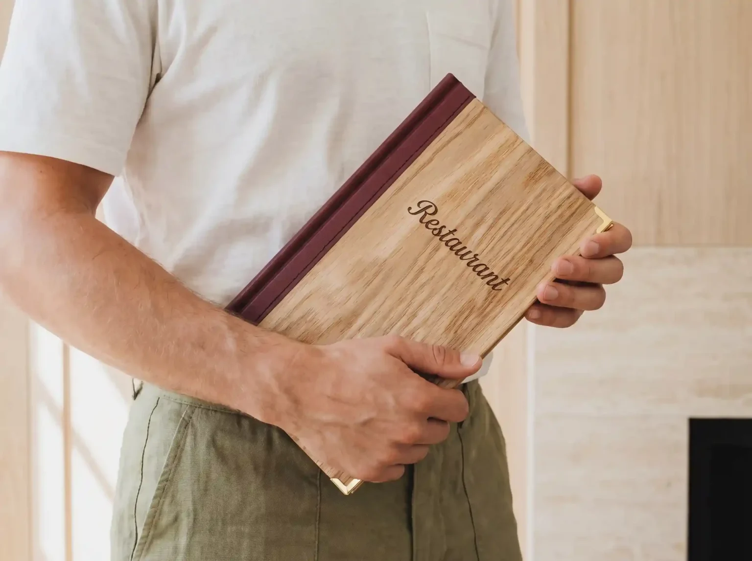 Speisekarte Quickfix schmal in Holz kaufen bei Gastrotopcard