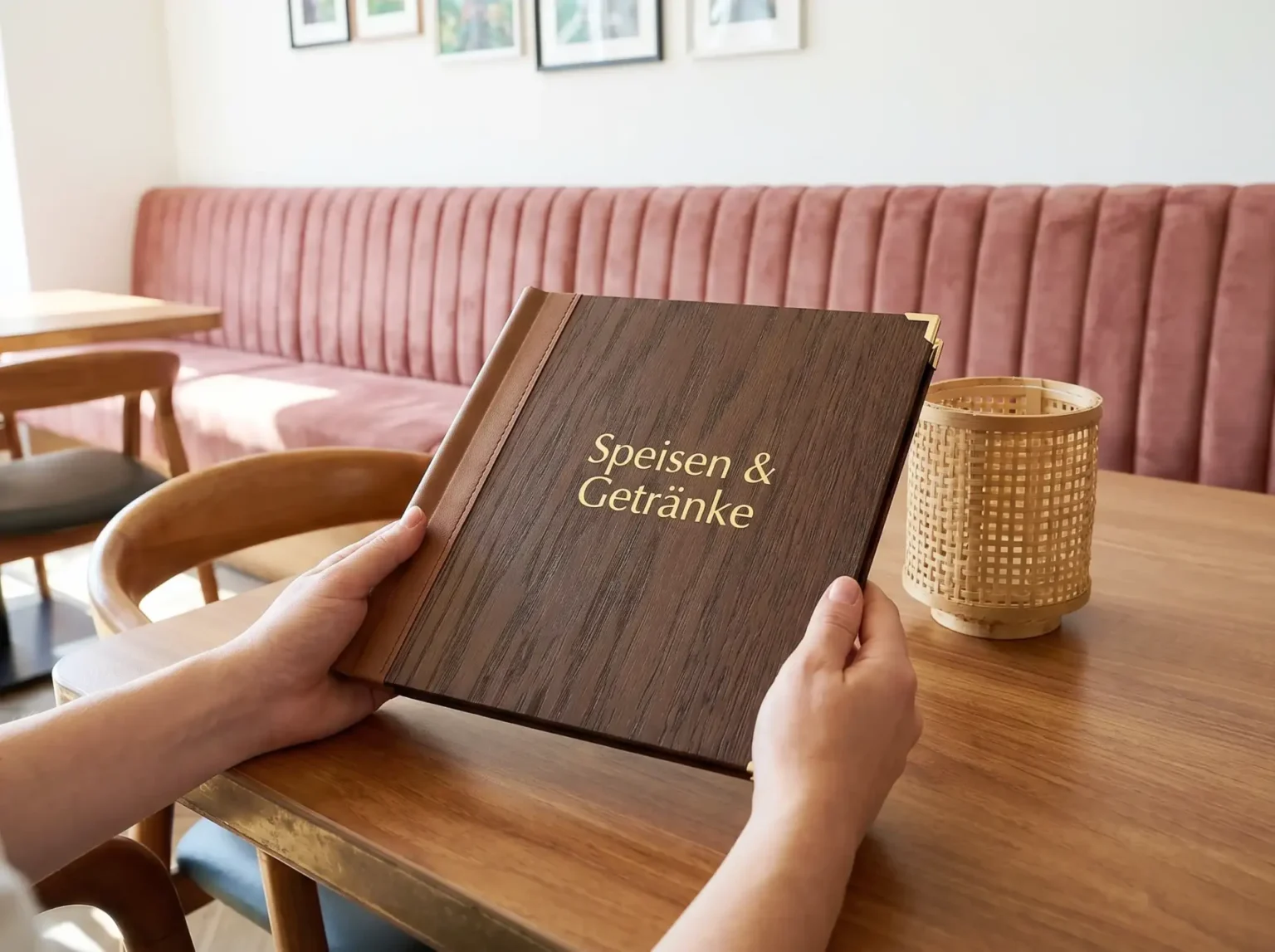 Speisekarte Quickfix aus Holz bei Gastrotopcard kaufen