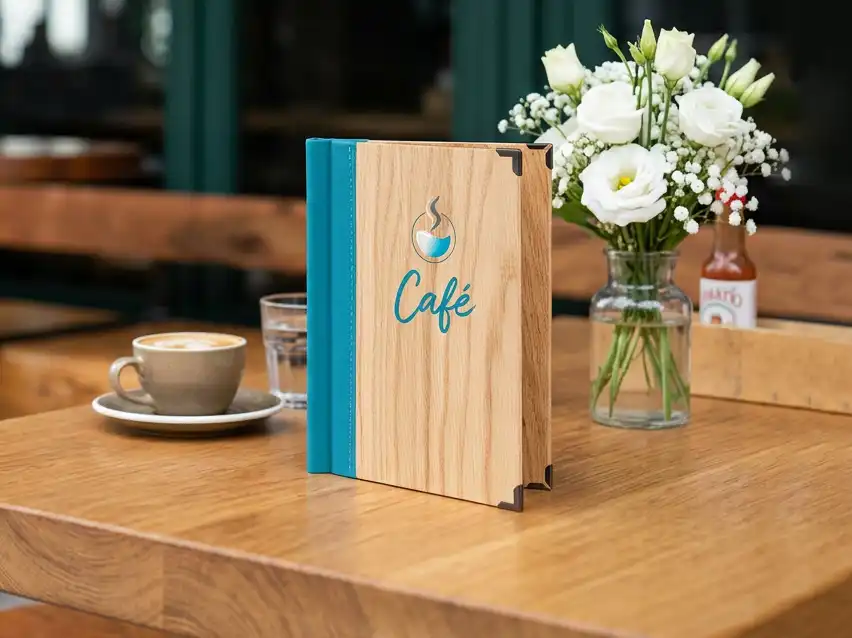 Speisekarte Quickfix A5 mit blauem Rücken bei Gastrotopcard kaufen
