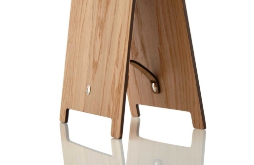 Chartboard aus Holz mit Echtleder-Verbindung