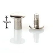 Screw set silver 15 mm